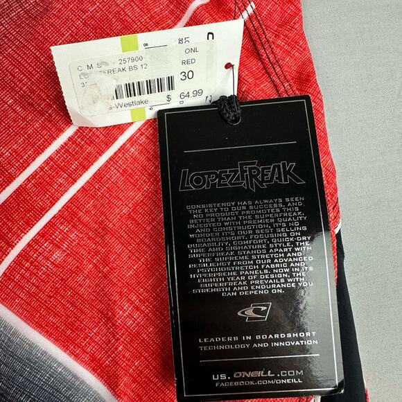 O’Neill Lopez Freak Men’s 30 Board Shorts - Picture 8 of 10